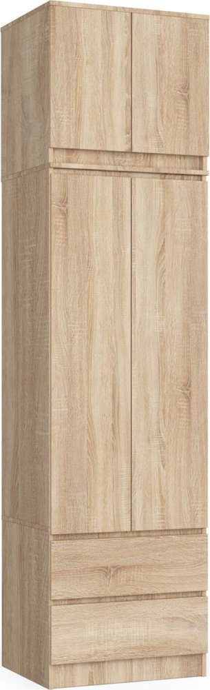 Fabryka Mebli Akord Szafa z nadstawką do sypialni 60 cm STAR - dąb sonoma