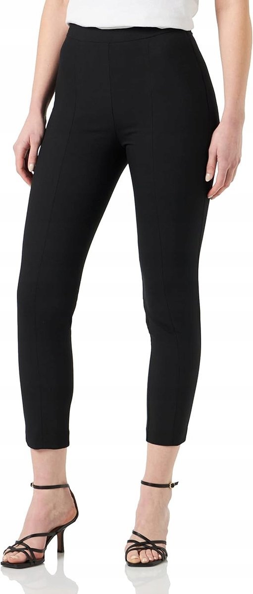 SISLEY CZARNE RURKI CASUAL Z WYSOKIM STANEM NA CO DZIEŃ 34 J5E
