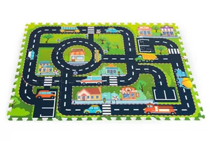 Mata piankowa dla dzieci puzzle miasto ulice drogi - Zabawki interaktywne dla dzieci - miniaturka - grafika 1