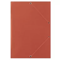 Szkolne artykuły papiernicze - Donau Teczka z gumką karton A4 400gsm 3-skrzydłowa czerwona - miniaturka - grafika 1
