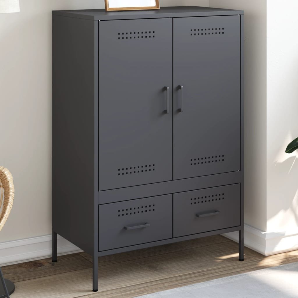 vidaXL Szafka antracytowy, 68x39x101,5 cm, stal walcowana na zimno