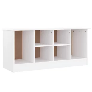 Ławka ze schowkiem na buty ALTA, biała, 100x35x45 cm, sosna Lumarko! - Ławki do przedpokoju - miniaturka - grafika 3