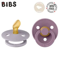 Smoczki uspokajające - Bibs Colour Anatomical 2-Pack Fossil Grey & Mauve S Smoczek Anatomiczny Kauczuk Hevea - miniaturka - grafika 1