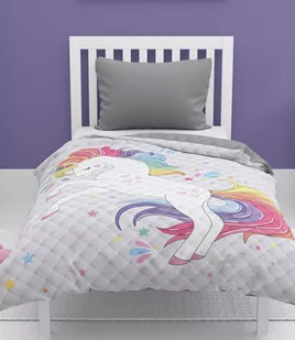 Detexpol Narzuta na łóżko do pokoju dziecięcego 170x210 cm jednorożec K052_20220603125219 - Koce i narzuty dla dzieci - miniaturka - grafika 1