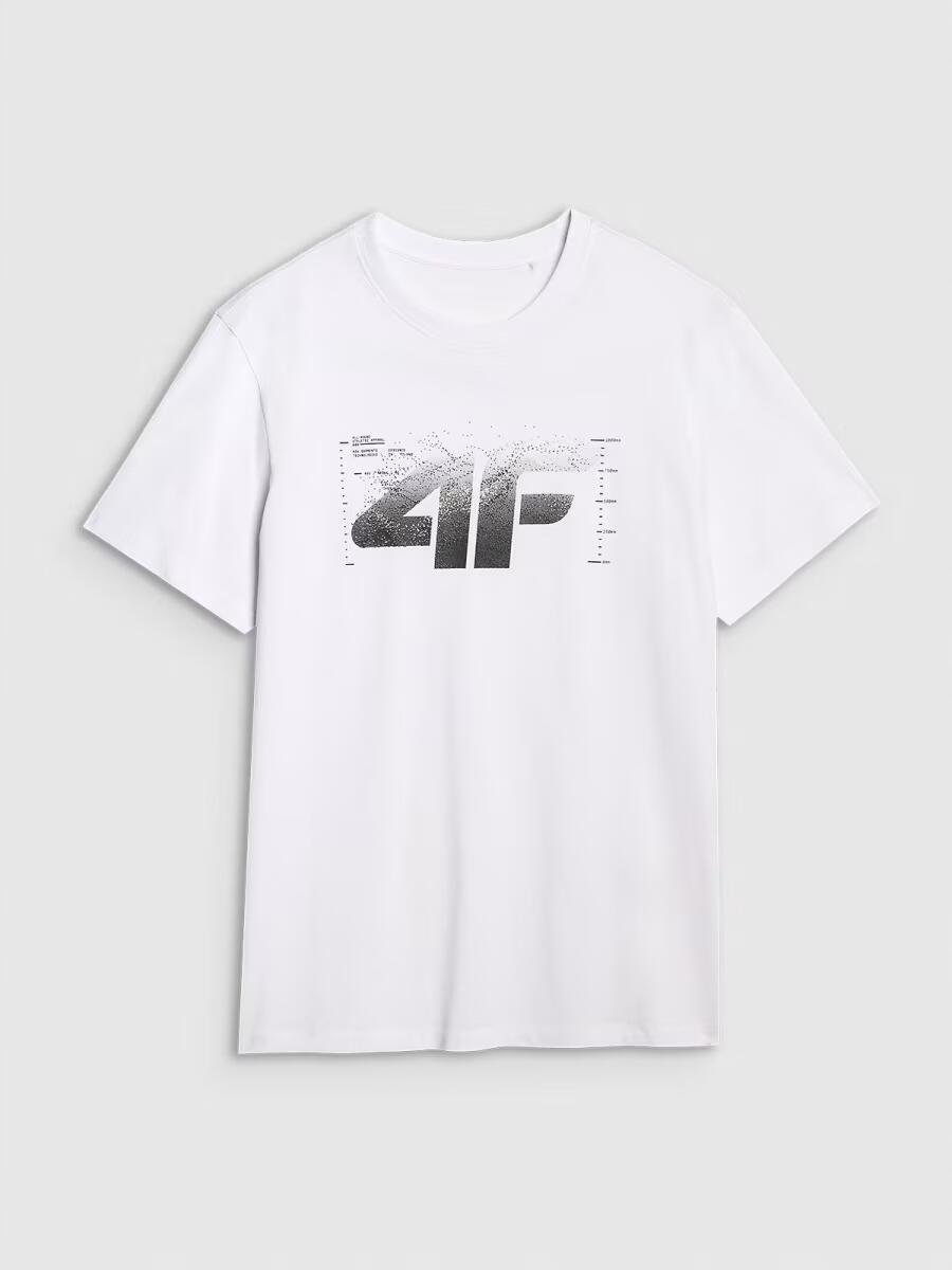 4F T-SHIRT KOSZULKA MĘSKA REGULAR M2359 BIAŁA WHITE XXL