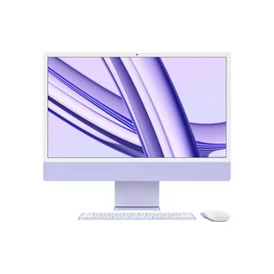 Apple iMac 24" 4,5K Retina M3 8-core CPU + 10-core GPU / 8GB / 256GB SSD / Gigabit Ethernet / Fioletowy (Purple) - Zestawy komputerowe - miniaturka - grafika 1