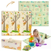 Maty piankowe - MATA PIANKOWA EDUKACYJNA SKŁADANA DLA DZIECI DUŻA ŻYRAFY DROGA 180x200 - miniaturka - grafika 1