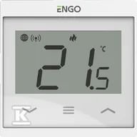Regulatory i termostaty - Regulator temperatury Internetowy, ENGO E55-W, podtynkowy, do ramki 55x55, Wi-Fi, 230V, biały - miniaturka - grafika 1