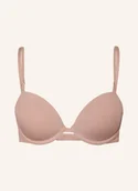 Biustonosze - Calvin Klein Biustonosz Usztywniany Minimalist beige - miniaturka - grafika 1