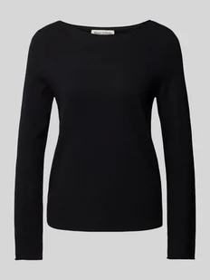 Sweter z dzianiny o kroju regular fit z miękkiej mieszanki żywej wełny ze zrolowanym brzegiem - Swetry damskie - miniaturka - grafika 1