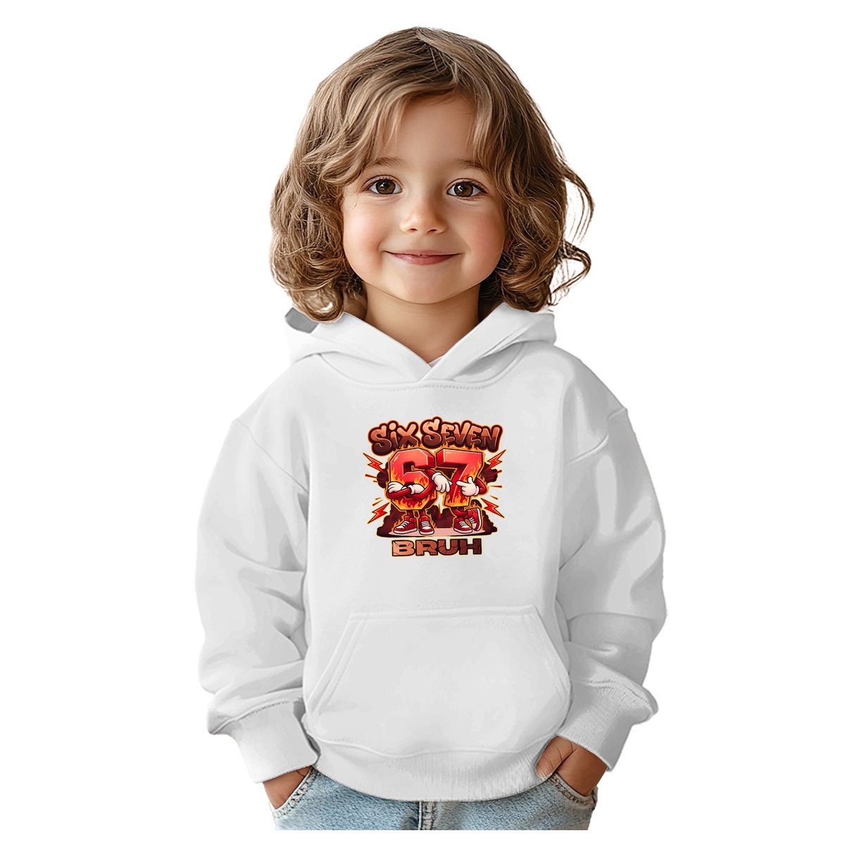 BLUZA DZIECIĘCA 67 SIX SEVEN VIRAL BRUH 122-128 CHŁOPIĘCA DZIEWCZĘCA