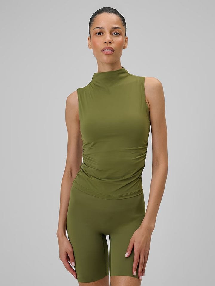4F Top sportowy w kolorze khaki