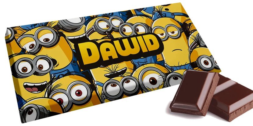 Czekolada MINIONKI - Słodki prezent na Twoje imię Personalizowana