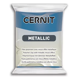 Modelina Cernit, metaliczna, niebieska, 56g - Masy plastyczne - miniaturka - grafika 1