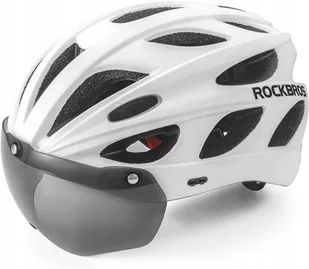 Kask rowerowy przeciwsłoneczna odpinana szybka Rockbros TT-16 58-65cm White - Kaski rowerowe Kask rowerowy przeciwsłoneczna odpinana szybka Rockbros TT-16 58-65cm White - Kaski rowerowe - miniaturka - grafika 1