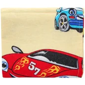 Pieluchy - Pielucha flanelowa Auta, 70x80 cm, Żółty - miniaturka - grafika 1