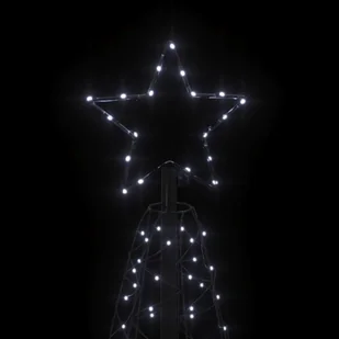 vidaXL Choinka stożkowa, 200 zimnych białych LED, 70x180 cm - Choinki - miniaturka - grafika 5