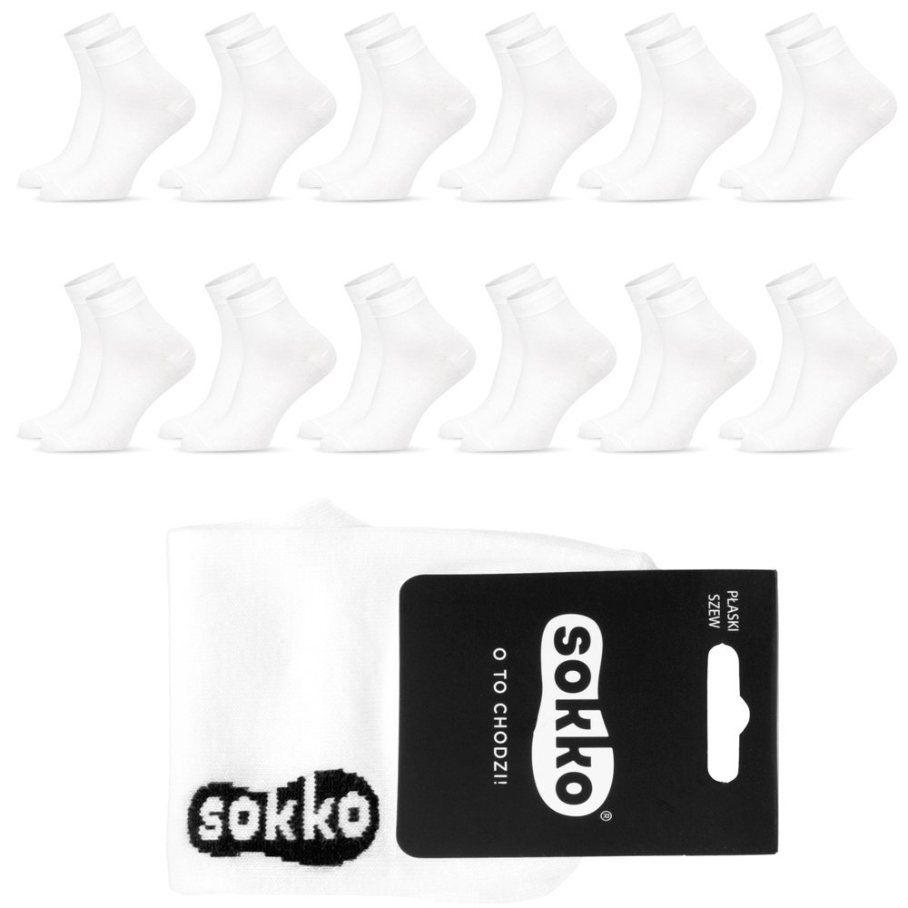 12X SOKKO SKARPETKI MĘSKIE BAMBUSOWE 3/4 ZA KOSTKĘ - SM12-S62-BIA-39-41