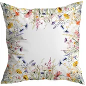 Poszewki na poduszki - POSZEWKA DEKORACYJNA WIOSENNA 50X50 CM WIOSNA POLNE KWIATY KOLORY WZÓR 381 - miniaturka - grafika 1