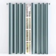 Zasłony - Zasłona na przelotkach Welur Moradi Szaro-zielony 140x250cm - miniaturka - grafika 1