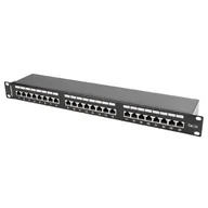 Pozostałe akcesoria sieciowe - LANBERG Patch Panel 24 Port 1U Kat.5E czarny ekranowany SPL1OKEP0100 - miniaturka - grafika 1