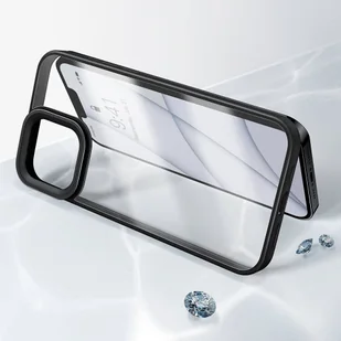 Baseus Crystal Phone Case pancerne etui do iPhone 13 z żelową ramką czarny ARJT000001 - Etui i futerały do telefonów - miniaturka - grafika 10