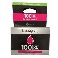 Tusze oryginalne - 14N1070E LEXMARK 100XL WKŁAD ATRAMENTOWY MAGENTA - miniaturka - grafika 1