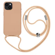 Etui i futerały do telefonów - Półsztywne etui do iPhone'a 14 Plus ze smyczą o długości 80 cm, różowe - miniaturka - grafika 1