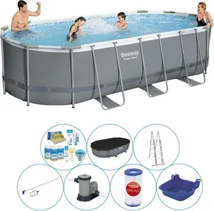 Basen Combi Deal - Bestway Power Steel Oval 548x274x122 cm - Baseny ogrodowe - miniaturka - grafika 1