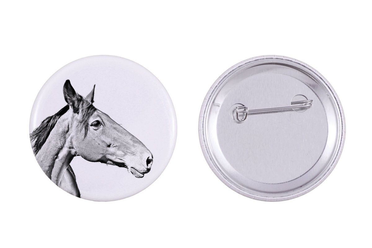 Czeski koń pełnej krwi angielskiej - ozdoba koszuli, przypinka do torby, idealny prezent z możliwościa dodanie swojej grafiki marki Art-Dog
