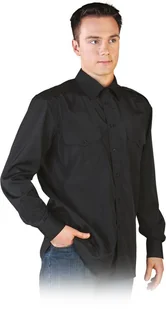 KOSZULA WYJŚCIOWA REIS KWSDR; CZARNY (XXXL) - Odzież robocza - miniaturka - grafika 1