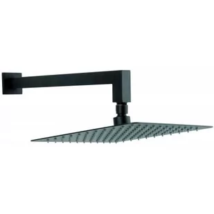 Ferro deszczownica 25 cm kwadratowa z ramieniem ściennym czarny mat NPT14BL - Deszczownice - miniaturka - grafika 1