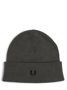 Fred Perry Czapka męska Mężczyźni Bawełna brązowy|szary|zielony jednolity, ONE SIZE - Czapki męskie - miniaturka - grafika 1