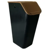 Kosze na śmieci - Kosz na śmieci do segregacji PRACTIC Bini 10103583 35L Czarno-brązowy - miniaturka - grafika 1