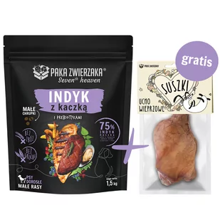 PAKA ZWIERZAKA sucha karma Seven’th Heaven Indyk z Kaczką Mini - dla małych ras 1,5 kg - Sucha karma dla psów - miniaturka - grafika 1
