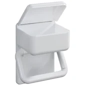 Akcesoria do wc - Wenko Uchwyt na papier toaletowy z pojemnikiem biały, 20x11x16 cm - miniaturka - grafika 1