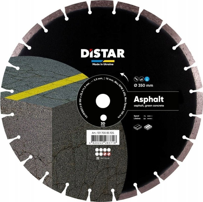 Milwaukee DISTAR DIAMOND BLADE ASPHALT 350 x 3.5/2.5 x 25.4mm