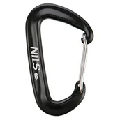 Sprzęt wspinaczkowy - Karabinek pomocniczy sprzętowy NILS do 1200 kg czarny - miniaturka - grafika 1