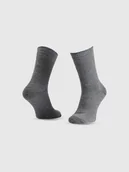 Skarpetki sportowe męskie - 4F Skarpetki trekkingowe za kostkę męskie - szare 43-46 - miniaturka - grafika 1