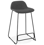 Taborety i hokery - Kokoon Design Hoker Vancouver Mini ciemnoszary nogi czarne BS02390DGBL - miniaturka - grafika 1