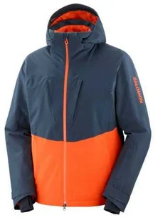 Kurtka Salomon Highland Carbon / Fiery Red - Kurtki i kamizelki sportowe damskie - miniaturka - grafika 1