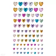 Dekoratorstwo - KRYSZTAŁY SAMOPRZYLEPNE MIX RAINBOW SERDUSZKA 84 SZT. - miniaturka - grafika 1