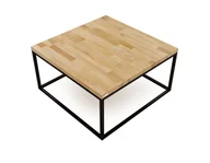 Ławy i stoliki kawowe - Stolik kawowy Cermis czarny 80cm x 80 cm dąb - miniaturka - grafika 1