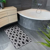 Dywaniki łazienkowe - Dywanik łazienkowy Dywanik łazienkowy antypoślizgowy Casablanca Black 50 x 80 cm - miniaturka - grafika 1
