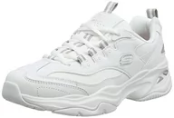 Sneakersy damskie - Skechers Damskie sneakersy D'Lites 4.0 Fresh Diva, Biała skórzana siatka szare wykończenie, 36 EU - miniaturka - grafika 1