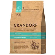 Sucha karma dla psów - GRANDORF 4MEAT ADULT MEDIUM&MAXI karma sucha dla dorosłych psów średnich i dużych ras 3kg - miniaturka - grafika 1