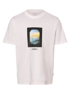 Jack & Jones Koszulka męska - JORLafayette Mężczyźni Bawełna biały nadruk, M - Koszulki męskie - miniaturka - grafika 1
