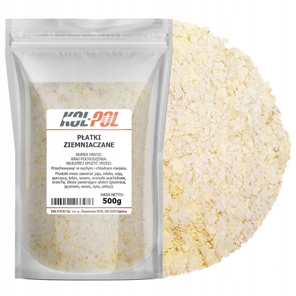 PŁATKI ZIEMNIACZANE 500g Puree ziemniak naturalne wysoka jakość Kol-Pol