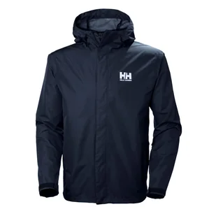 Helly Hansen Seven J, kurtka przeciwdeszczowa, męska, ciemnoniebieska - Kurtki i kamizelki sportowe męskie - miniaturka - grafika 1