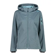 Kurtki damskie - CMP damska kurtka z kapturem Softshell Melange z odpinanym kapturem, woda Mel, 46 - miniaturka - grafika 1